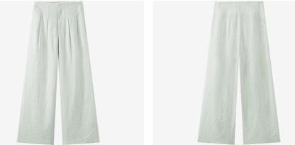 COMME MOI Linen High Waist Wide-leg Pants - THOMAS.