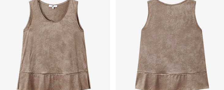 COMME MOI summer mulberry silk satin sleeveless straight top - JOSHUA.