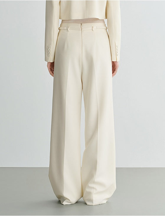 COMME MOI Lu Yan designer's new wool slimming wide-leg pants - ZARIA.