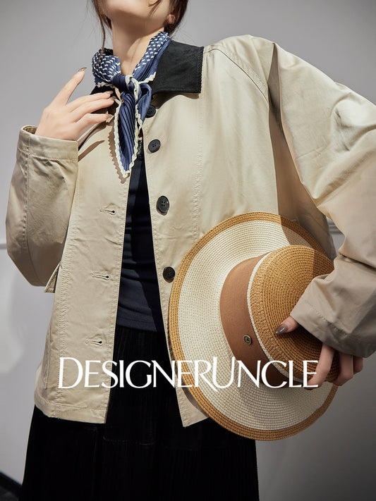 DGU| Antique White Girl Retro Loose Design Retro Style Light Luxury Niche Top Jacket - ABBA.