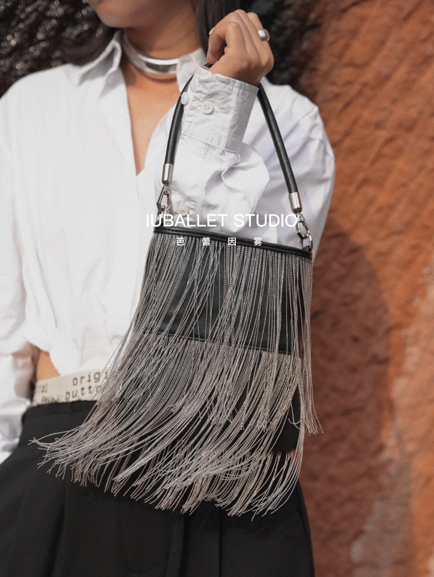 IUBALLET Stylish Tassel Fringe Bag  - WISDOM.