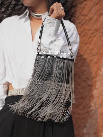 IUBALLET Stylish Tassel Fringe Bag  - WISDOM.