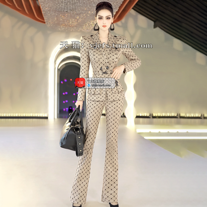 VJE  Multi-Pocket Top Micro Flared Pants Two-Piece Set - LIA.