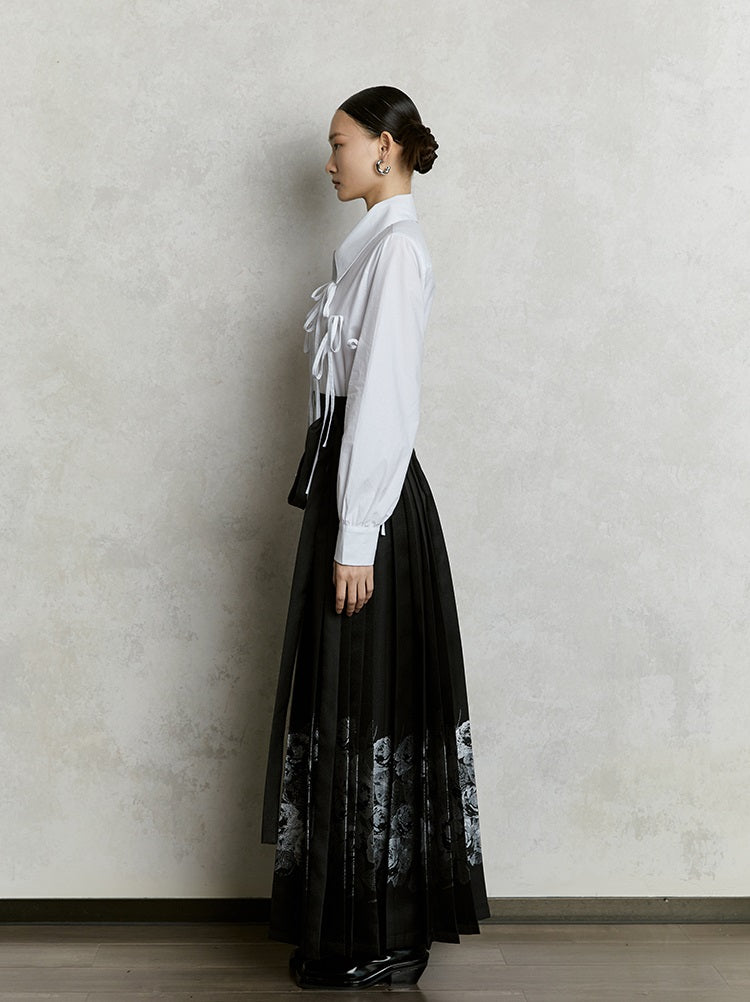 HECO Summer High Waist  Pleated Woven Gold Horse Face Skirt Woman - vaca.