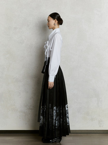 HECO Summer High Waist  Pleated Woven Gold Horse Face Skirt Woman - vaca.