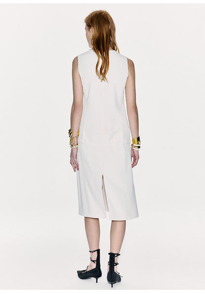 ATELIER MISS LU Ribbon Wide Waist-cinching Sleeveless Dress - BRIAN.