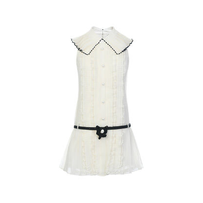 FAME organza pleated embroidered dress  - JULIAN