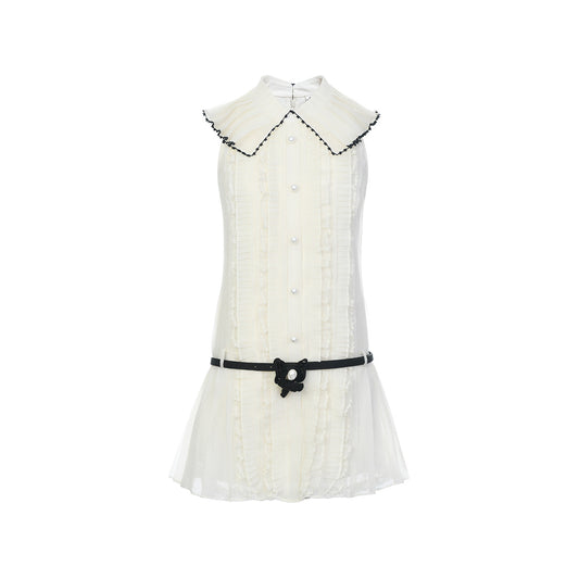 FAME organza pleated embroidered dress  - JULIAN