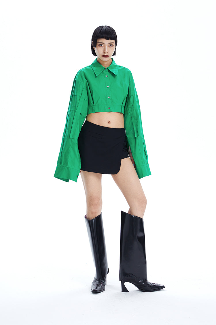 TINY IN ultra-short with large sleeves women's top -LULU.