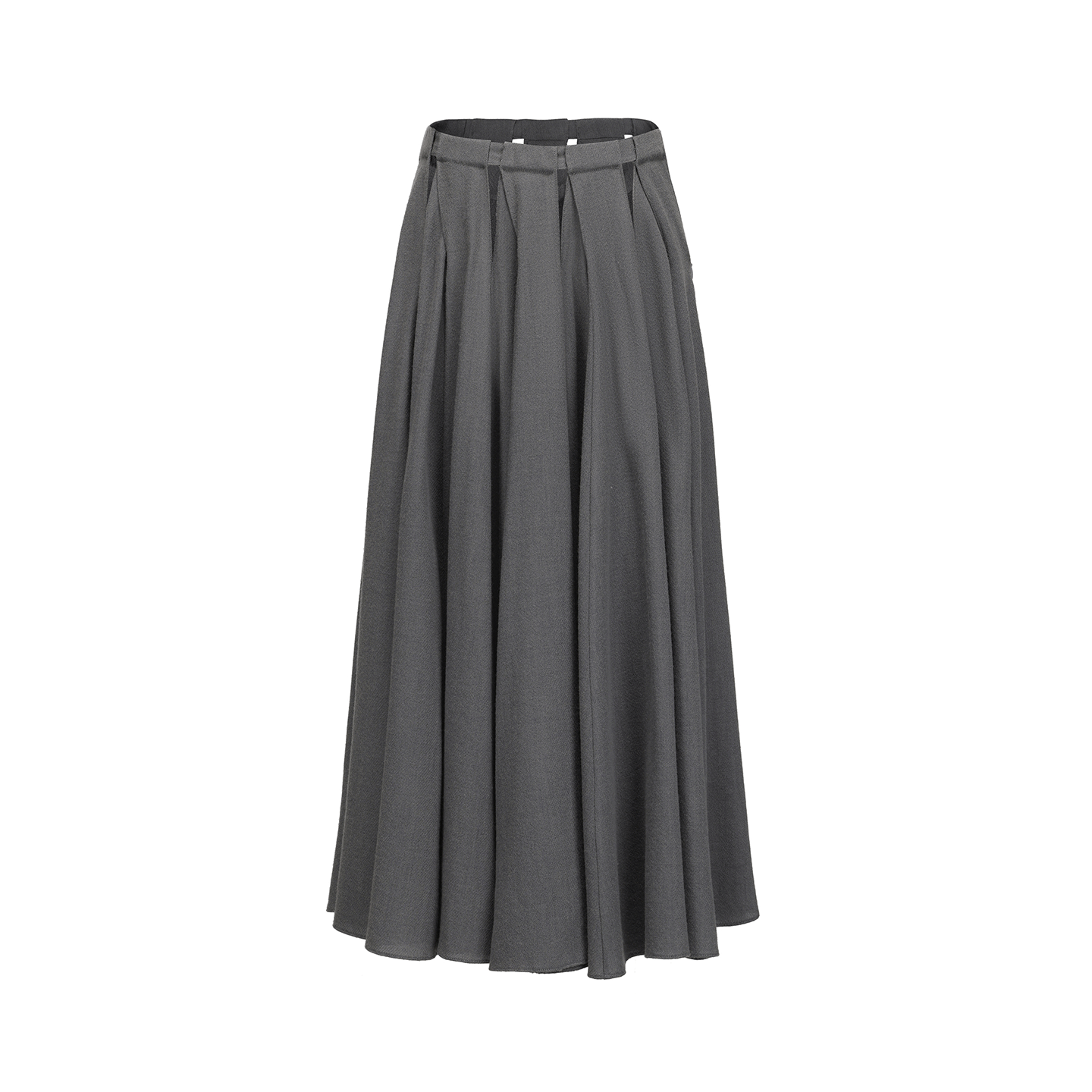 ATELIER MISS LU [Ferris Wheel Shimmer] Waist Cutout Sheep Wool Blend Skirt - LOVER.