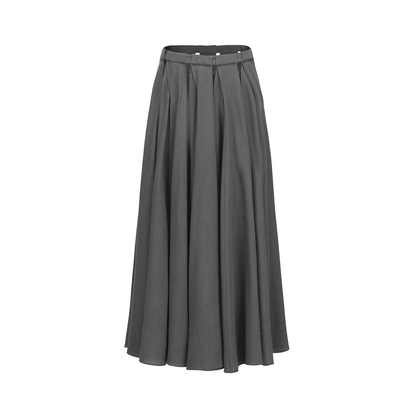 ATELIER MISS LU [Ferris Wheel Shimmer] Waist Cutout Sheep Wool Blend Skirt - LOVER.