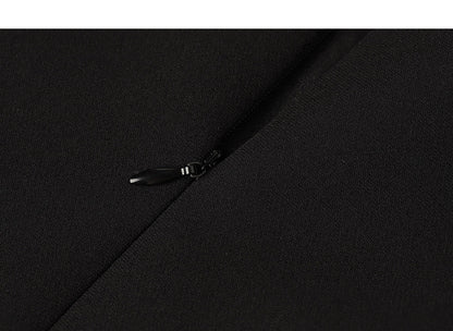Elegant Bow neckline V-neck Sleeveless Little Black cocktail Dress - Linsa