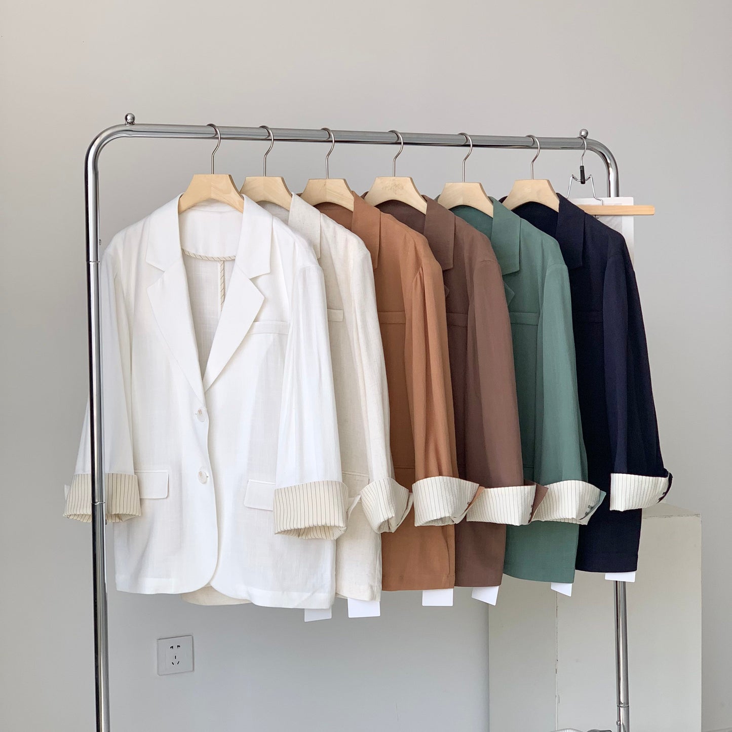 PIAOIN Premium Casual Linen Blazer Women's Versatile Straight Wide-leg Pants ALEXANDRA