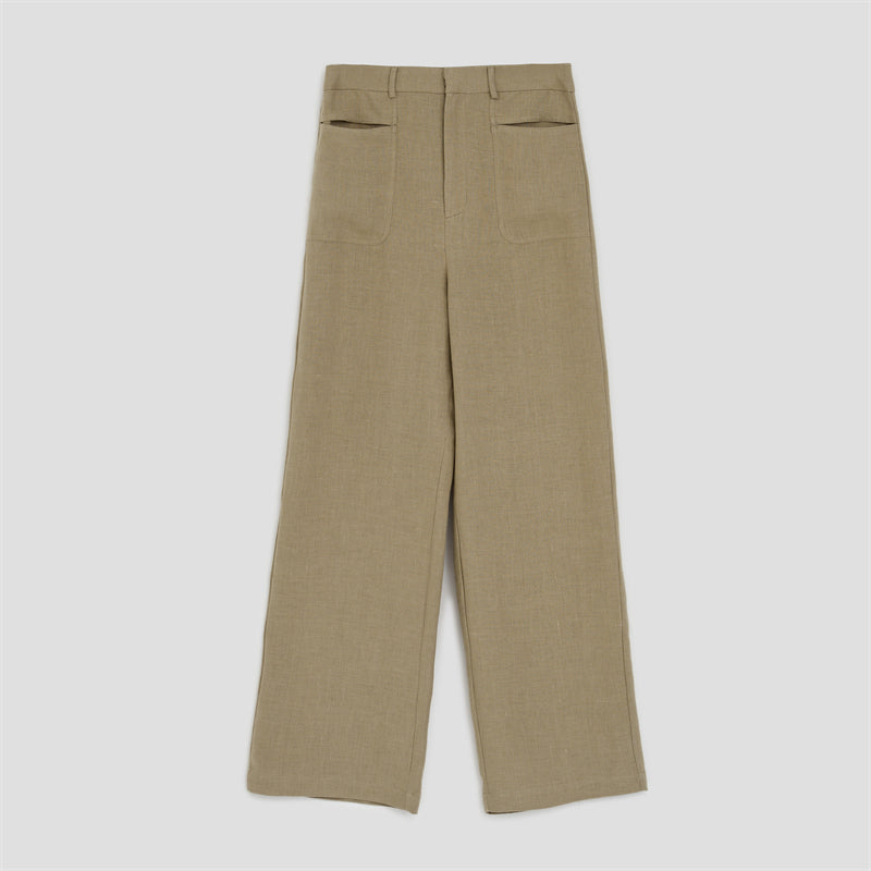 PIAOINwomen's straight design versatile commuter pants -EMILLIA