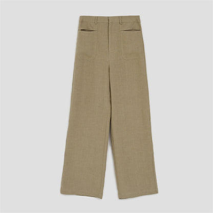 PIAOINwomen's straight design versatile commuter pants -EMILLIA