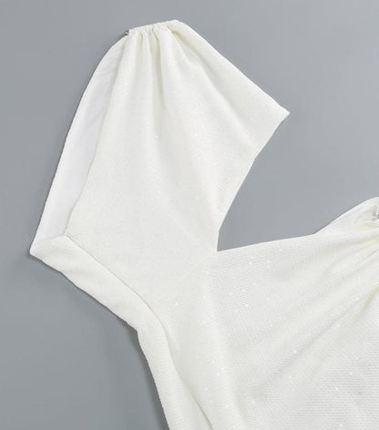 DOLLY Luxury Slopping Shoulder Sleeveless Waist Baring Sexy Cocktail Dress-AGAPE