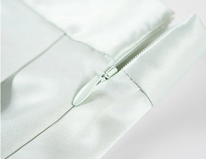 COMME MOI  Acetate Straight Leg green Pants - EMMA.