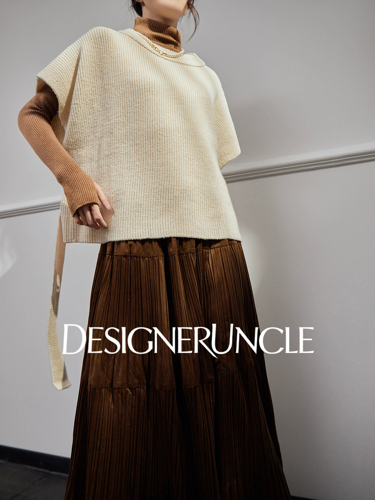 DGU| Off-white vest loose niche design fashionable loose top - Kyla.