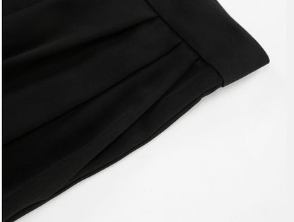 COMME MOI  Black wide-leg women's pants - ELLA.