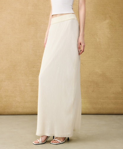 HECO Chinese style wrinkle elastic age-reducing temperament Skirt- ELLA.