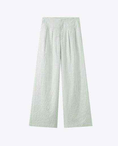 COMME MOI Linen High Waist Wide-leg Pants - THOMAS.