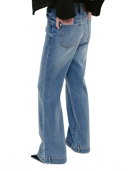 YES BY YESIR  high waisted flared leg denim  jeans - VOLUME.