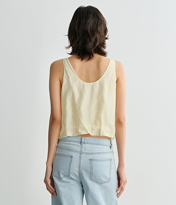 COMME MOI  summer women's gentle and elegant bubble vest shirt - NATE.