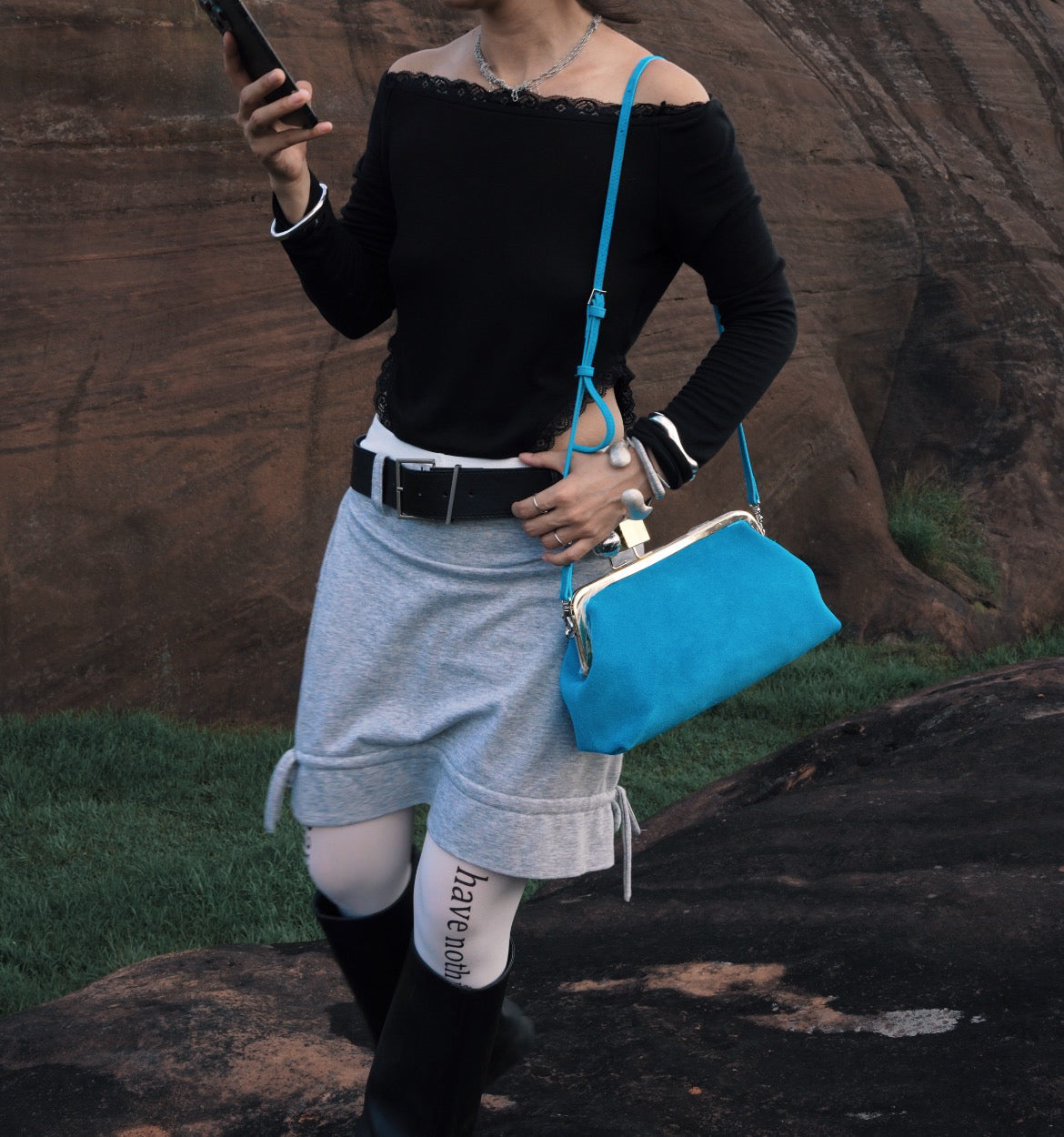 IUBALLET Star Rail Buckle New Mouth Gold Bag - DISTRESS.