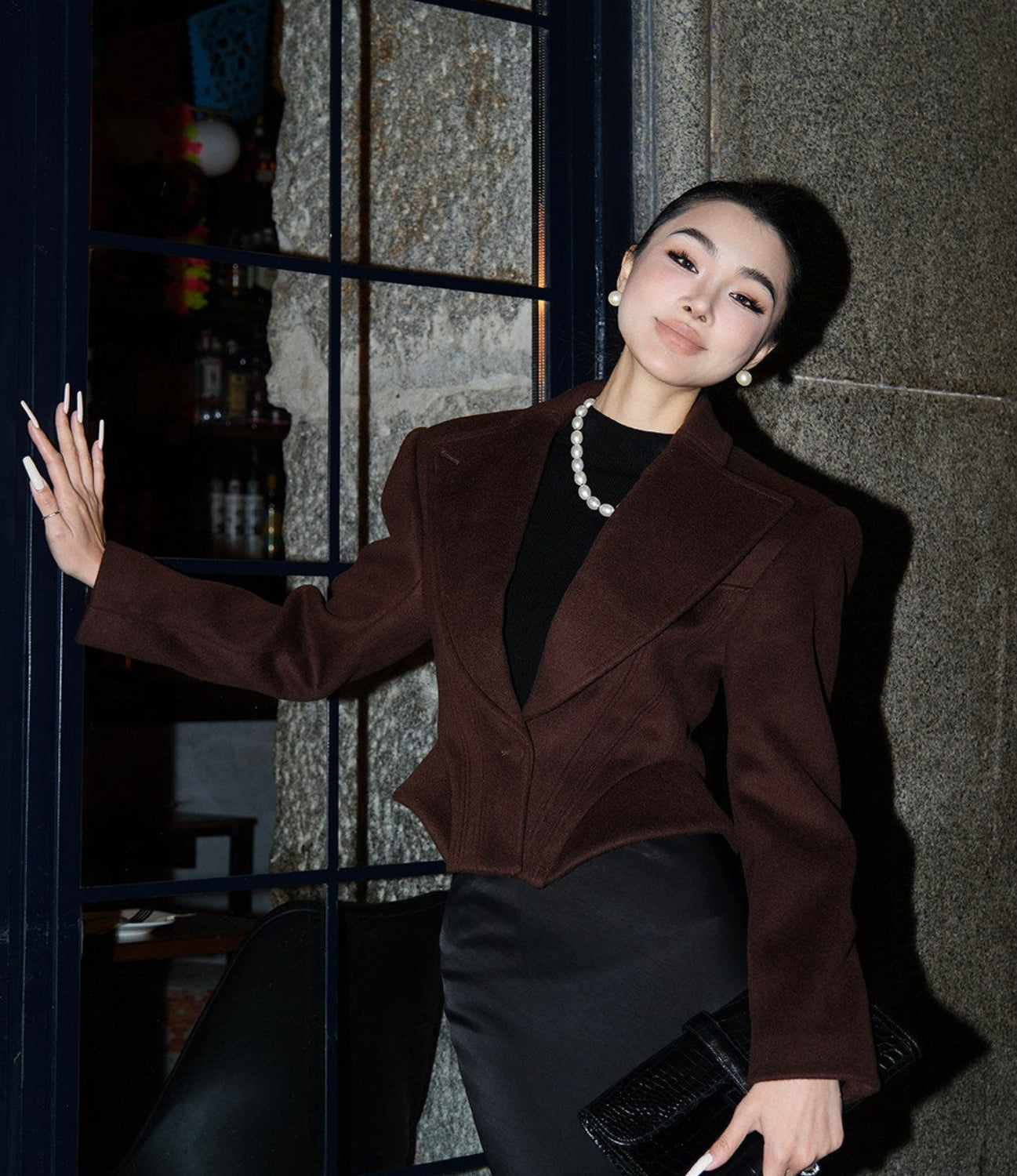 MEI SANGUAN Cropped Cashmere Wool Jacket - BETTY