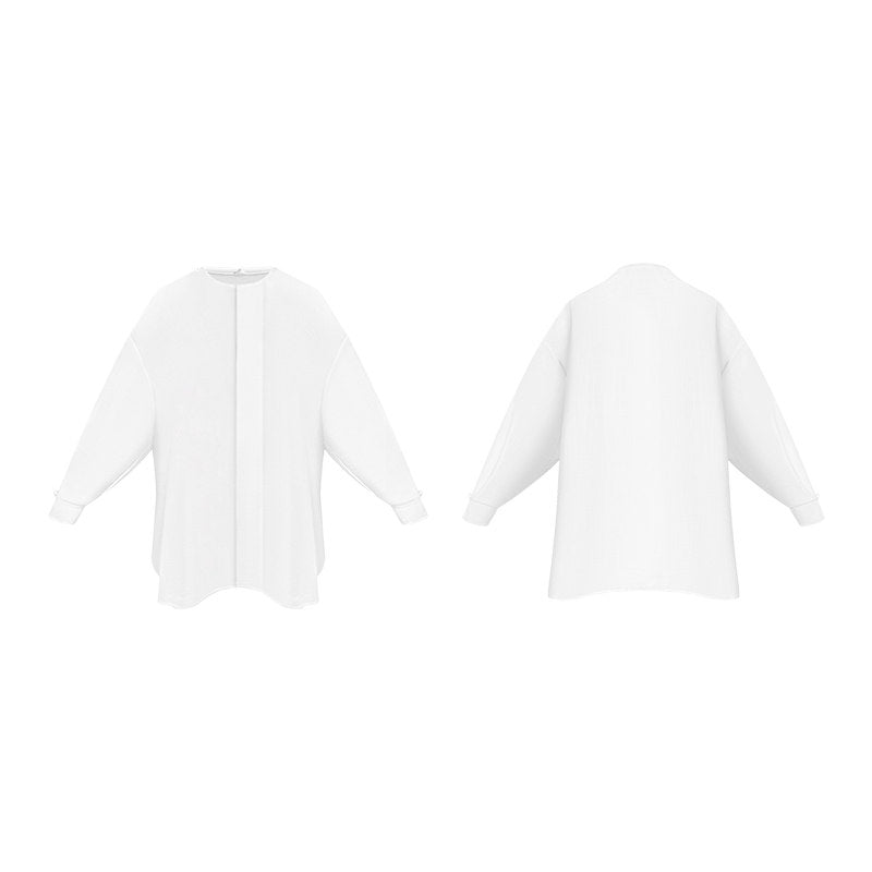 TUYUE texture silhouette hand-buttoned long-sleeved shirt-LOLA.