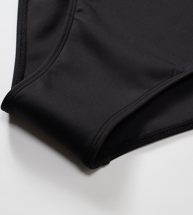 COMME MOI Lv Yan designer's women's summer lace-up sexy V-neck one-piece swimsuit - EMORY.