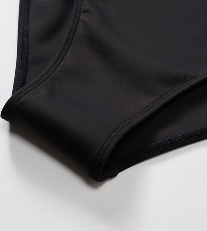 COMME MOI Lv Yan designer's women's summer lace-up sexy V-neck one-piece swimsuit - EMORY.