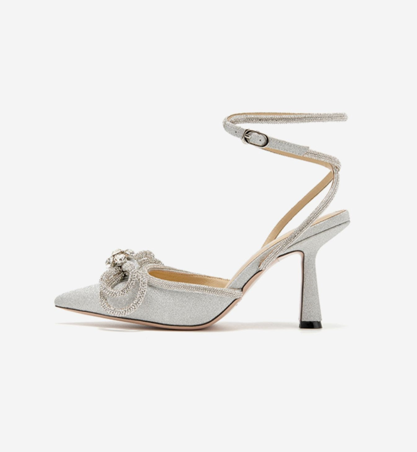 SHOESZOOO Strap French Pointed-toe Stiletto Heel- MEDIA.