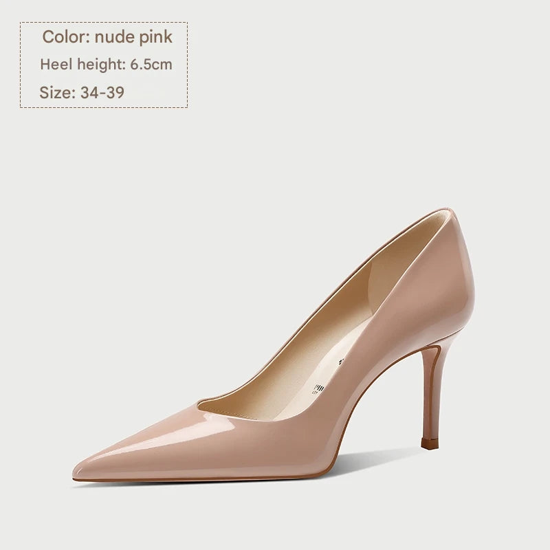 PJJUU satin pointed toe stiletto shoes - SHADOW.