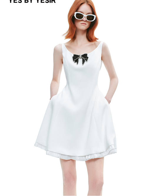 YES BY YESIR | Ye Qians Miss Diamond Butterfly Umbrella Dress -BELLAROSE.