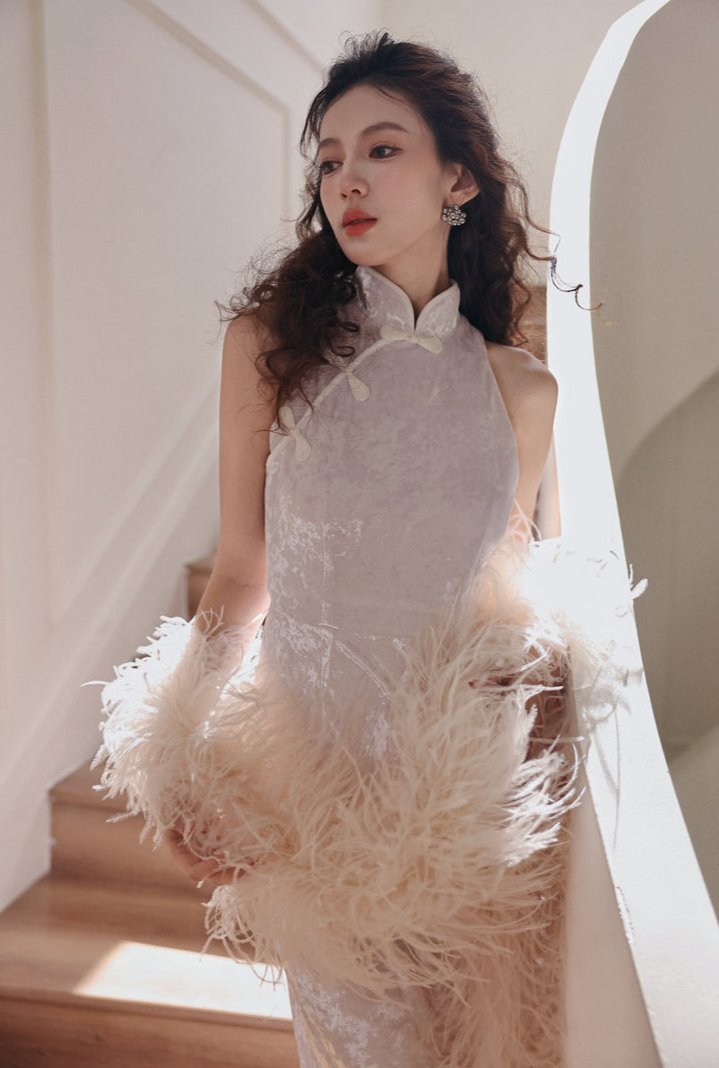 DOLLY Elegant Cream Fluffy Women Chic Shawl-LISSY