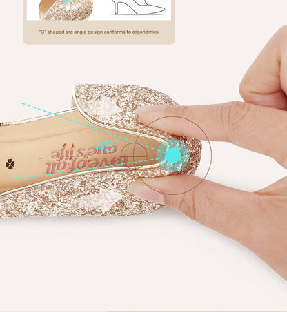 pjjuu gold side air high female summer bride's beautiful show He dress wedding shoes - SAQA