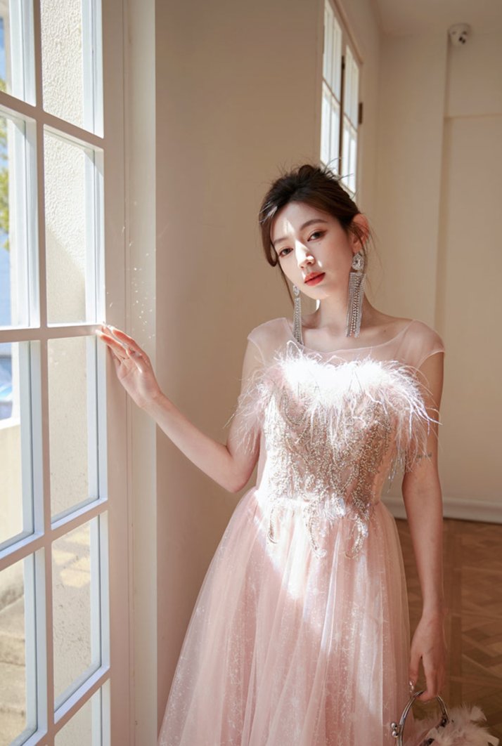 DOLLY Elegant Off Shoulder Sleeveless Embroidery Long Tutu Dress-IMOGEN