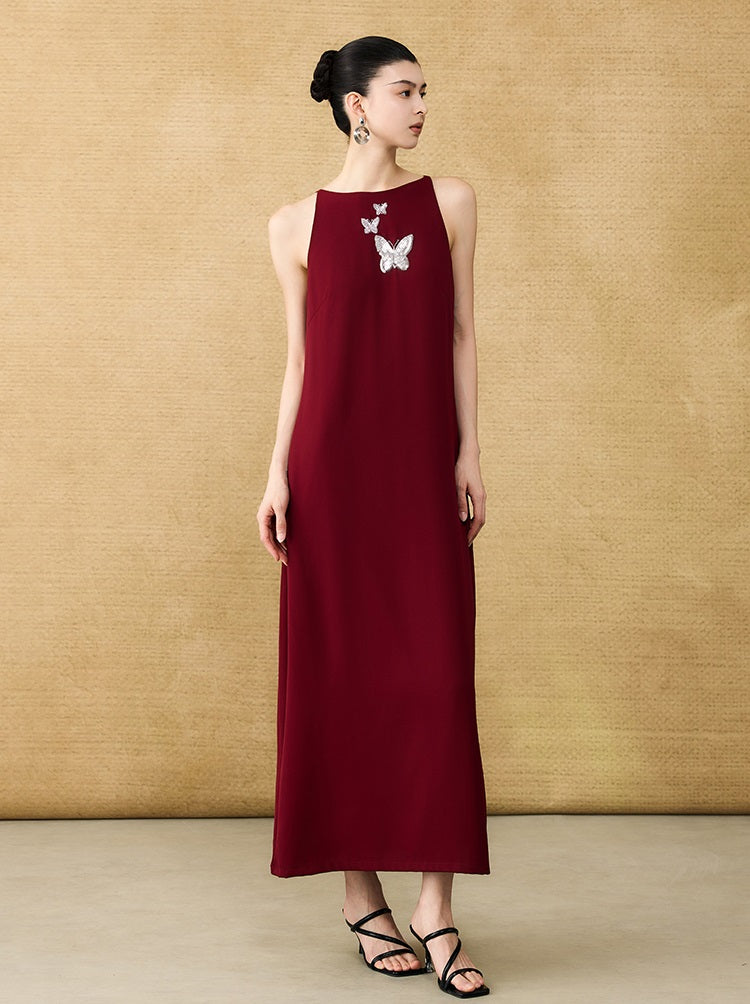 HECO Chinese style butterfly bead embroidered women's long skirt - CLOAK.