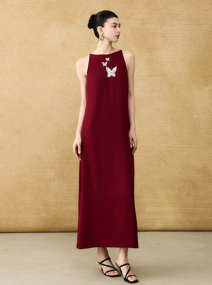 HECO Chinese style butterfly bead embroidered women's long skirt - CLOAK.