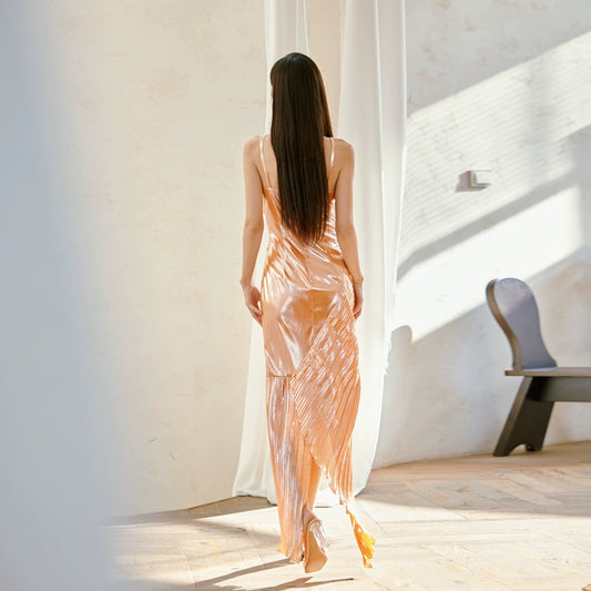 DOLLY High End Koi Design Halter Neck Suspender Slim Fit Party Dress-MIRA  (V)