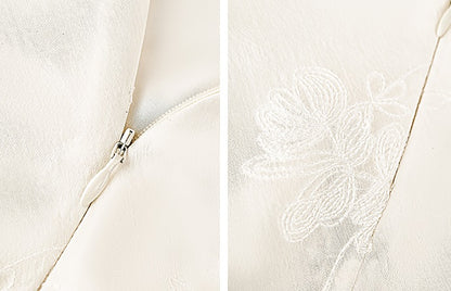 HECO Mock Collar Acetate Asymmetrical Wavy Side Halterneck Vest - DWELLS.