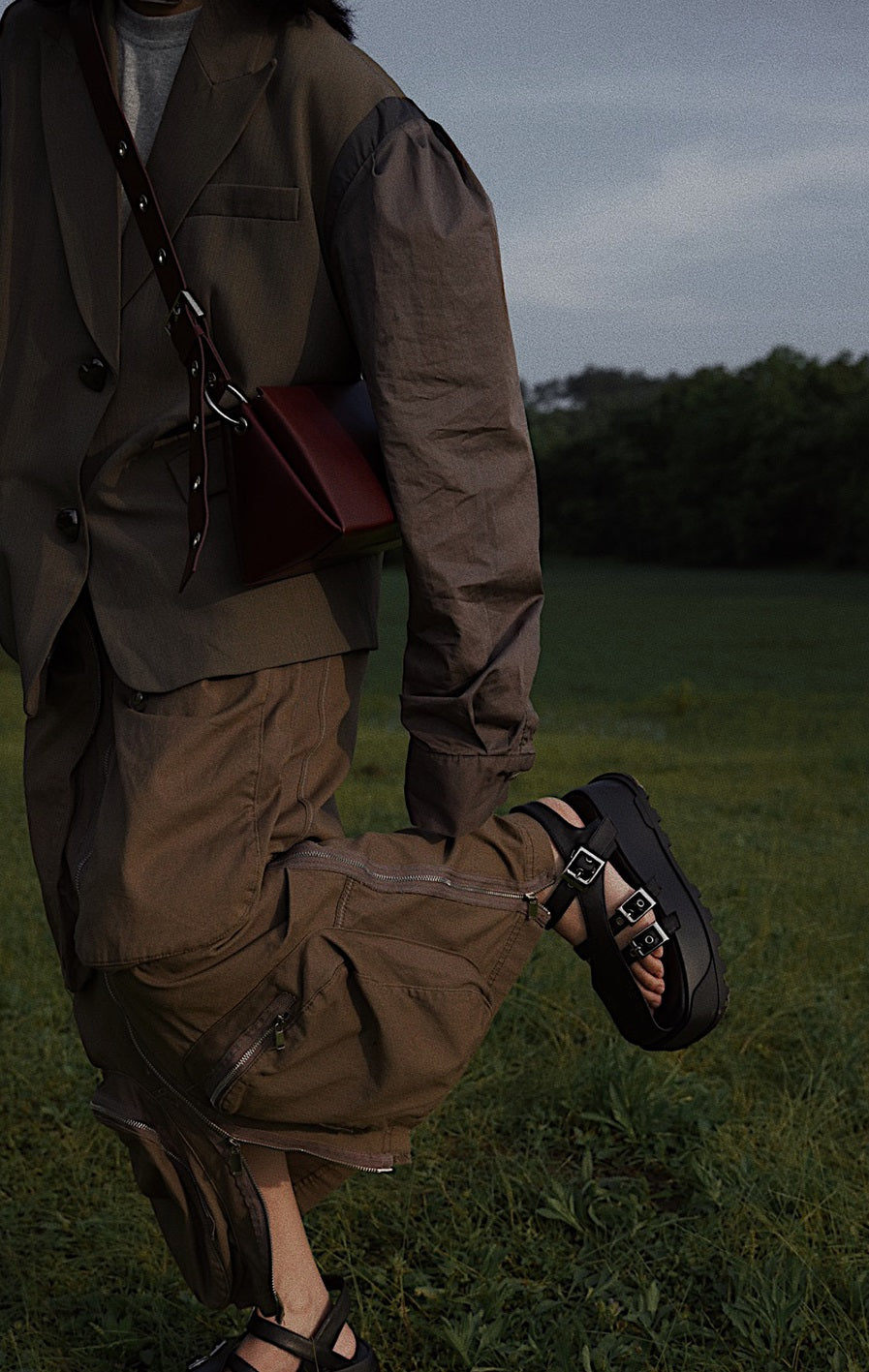 IUBALLET vintage pouch triangle belt buckle Bag - HEALTH.