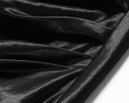 WANGXO |Detachable Pearl Pendant Swing Neck Waist Fishtail Dress -NOYA