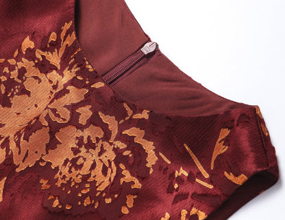 WANGXO | Mercerized Touch Silk  Sleeveless Maxi A-Hem Dress -SYRA.