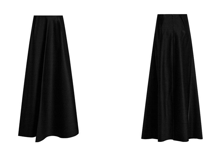 M essential Artful Agility Irregular Streamer Top Pleated Bony Structured Skirt-LIRESSA