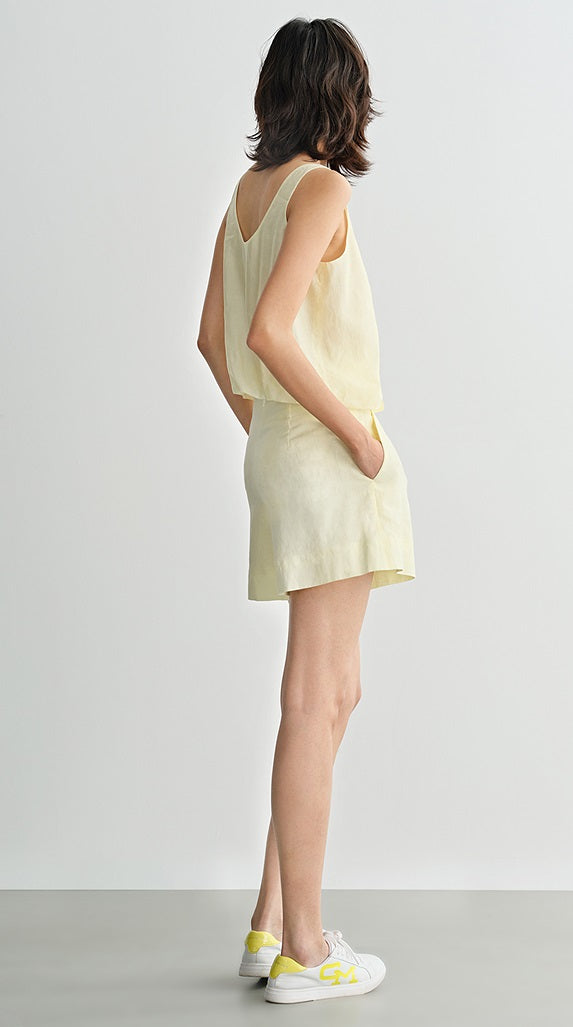 COMME MOI  summer women's casual linen shorts - GAIUS.