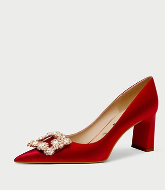 pjjuu  celebrity pointed toe bridal wedding shoes - WARS