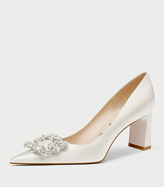 pjjuu  celebrity pointed toe bridal wedding shoes - WARS