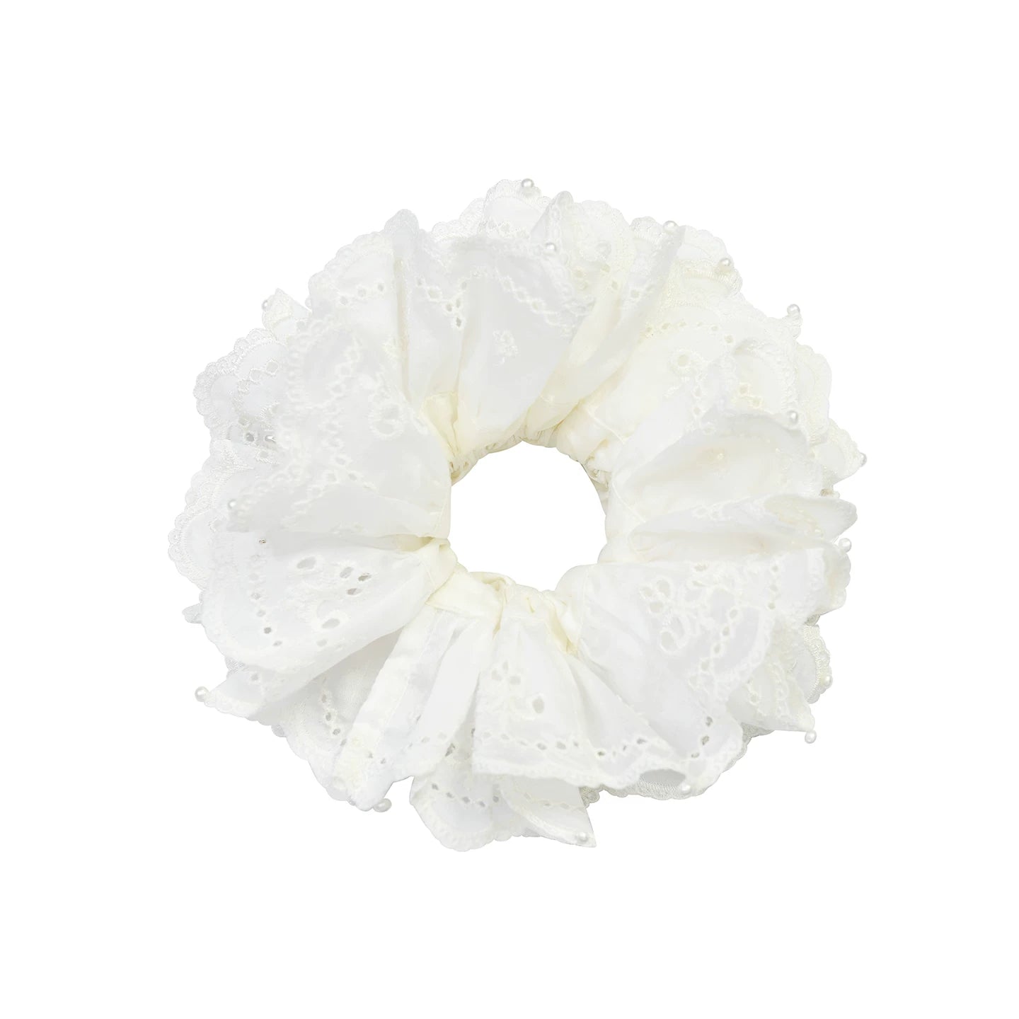 FAME rococo embroidered French lace scrunchie - MIA